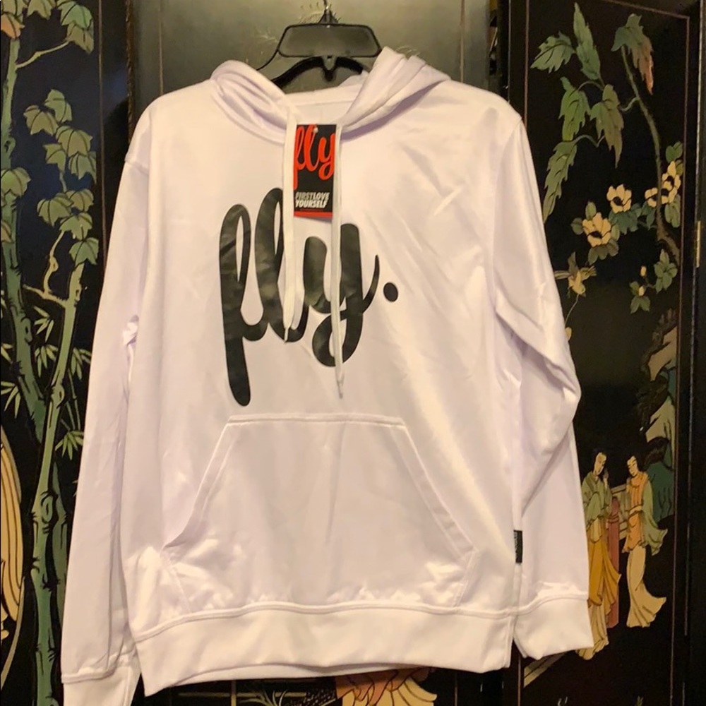 White FLY hoodie